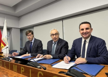 Bernabé Cano junto al presidente del COE, Alejandro Blanco