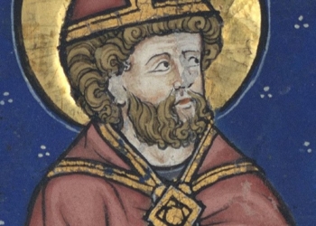 San Silvestre tal y como se le retrató en el francés ‘Livre d'images de Madame Marie’ (1285)