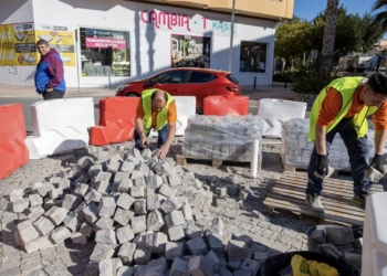 L’Alfàs inicia las obras de remodelación en la glorieta de la Avenida del Paìs Valencià