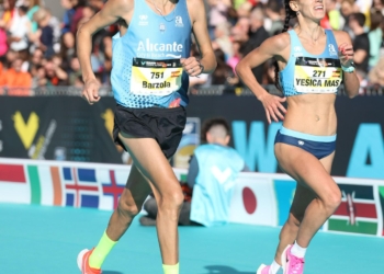 La pareja de atletas Jessica Mas y Miguel Barzola.