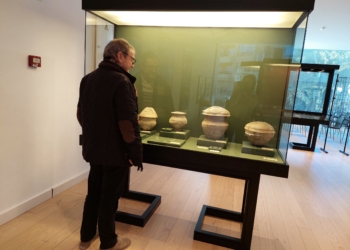 Imagen de las urnas cinerarias de Peña Negra.