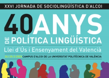 Alcoy vuelve a acoger las Jornadas de Sociolingüística los próximos días 24 y 25 de marzo