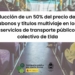 Los usuarios del transporte público de Elda se benefician hasta el 30 de junio de una bonificación del 50%