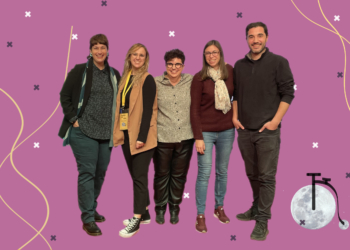 El actual equipo de la cooperativa creativa MakinAcción al completo.