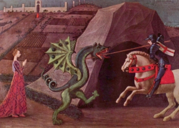 Posiblemente la estampa más famosa de San Jorge es la del cuadro de Paolo Uccello (1397-1475).