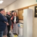 La consellera de Justicia y el Alcalde comprobando el estado actual de trabajo y almacenamiento del Palacio de Justicia.