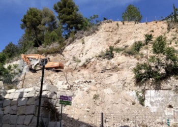 Alcoy inicia las obras para la reparación de la ladera de La Beniata