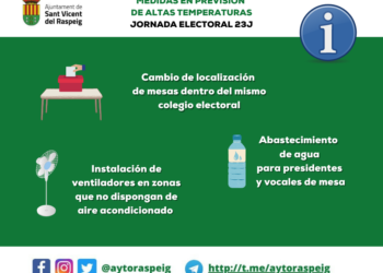 Cambios en las mesas electorales del 23 de julio en San Vicente del Raspeig