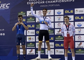 Héctor Álvarez, campeón de Europa junior de ómnium de ciclismo en pista