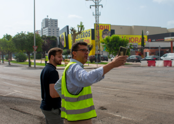 Los trabajos en la zona comercial de Alfafar avanzan a buen ritmo