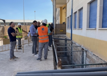 Siguen a buen ritmo las obras de reparación estructural del IES Libertas