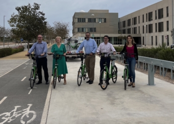 San Vicente y la Universidad de Alicante inauguran una nueva estación de Bicisanvi en el Parque Científico