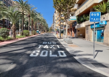 Alicante habilita este lunes el carril bus en Federico Soto