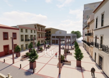 Más espacio para el peatón en la reforma de la plaza de Baix