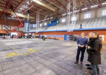 Comienzan los trabajos para transformar el Palau d’Esports en escenario del Benidorm Fest