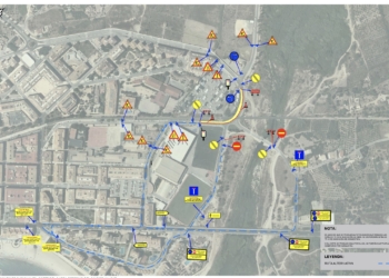 Se modifica el tráfico rodado por las obras en el viaducto del TRAM