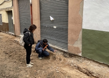 Las obras del barrio de San Antón descubren un tramo de la muralla del siglo XIV