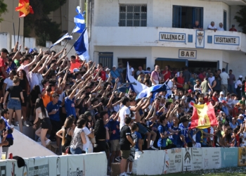 El Villena CF en llamas