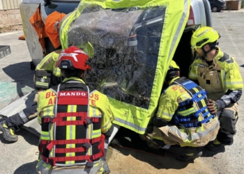 Bomberos del Speis compiten en el Encuentro Nacional de Rescate en Accidentes de Tráfico