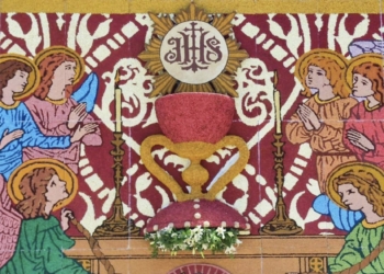 150 kilos de flores componen este año el tapiz del Corpus de València