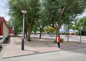 Villena instala nuevas farolas y sustituye las existentes en el perímetro del  Mercado Municipal
