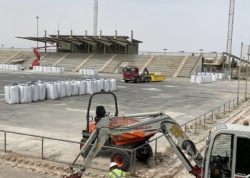 Avanzan los trabajos de renovación integral del campo municipal Nelson Mandela
