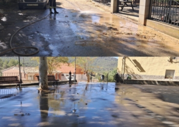 Utiel intensifica los trabajos de limpieza en la pedanía de Estenas tras los desperfectos provocados por el temporal