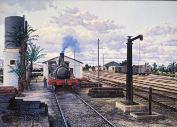 «Pretendo captar la esencia del ferrocarril con pinturas llenas de vida»