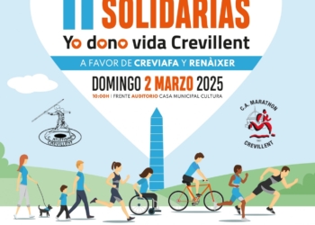 La II carrera y marcha solidarias “Yo Dono Vida Crevillent” se celebra el domingo 2 de marzo