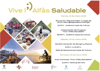 ‘Vive l’Alfàs Saludable’ se presenta el próximo viernes en el auditorio de la Casa de Cultura