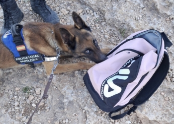 El servicio canino de la Policía Local actúa para erradicar el consumo de sustancias estupefacientes junto a los institutos