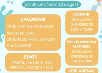 Xàbia informa sobre la preinscripción para la Escola d’Estiu Lúdic-Esportiva 2025