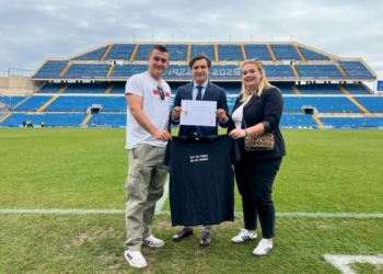 El presidente del Hércules CF, Carlos Parodi, abre con su pregón, este jueves 14 de agosto, las Fiestas de Benimagrell 2025