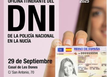 El próximo lunes la Oficina del DNI atenderá en La Nucía