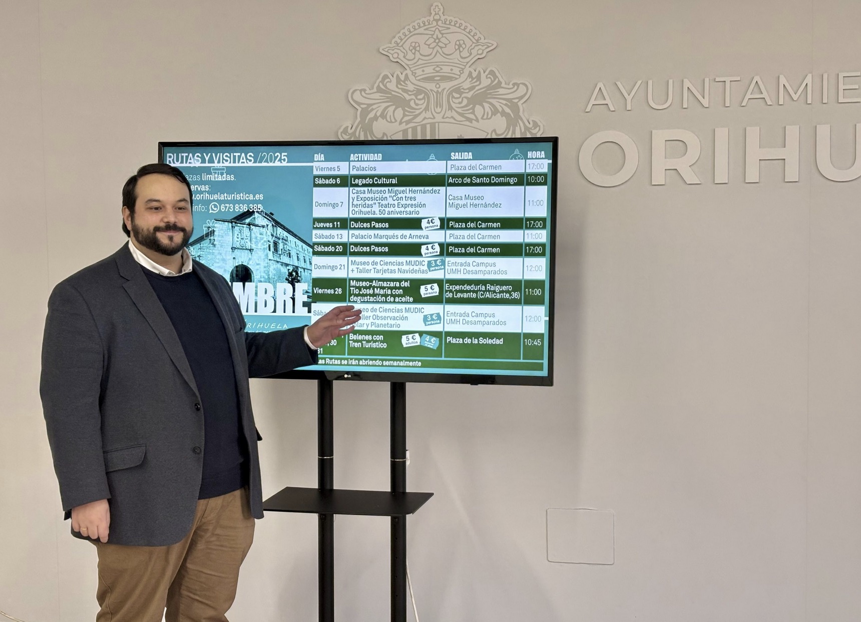 Turismo lanza rutas navideñas para conocer Orihuela en diciembre