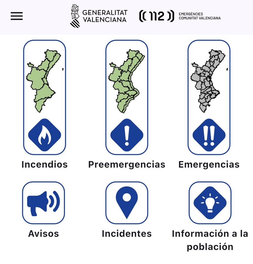 Emergencias actualiza la app del 112CV con una interfaz más intuitiva y nuevos contenidos