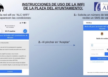 Alicante activa una red wifi de acceso libre y gratuito en la plaza del Ayuntamiento
