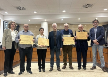 Miguel Cremades Martínez y José Nuévalos Ruiz y José Luis Martínez Martínez y Mariano López Marín reciben las Medallas al Mérito Municipal de Utiel