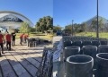 València comienza el montaje del castillo de Nochevieja