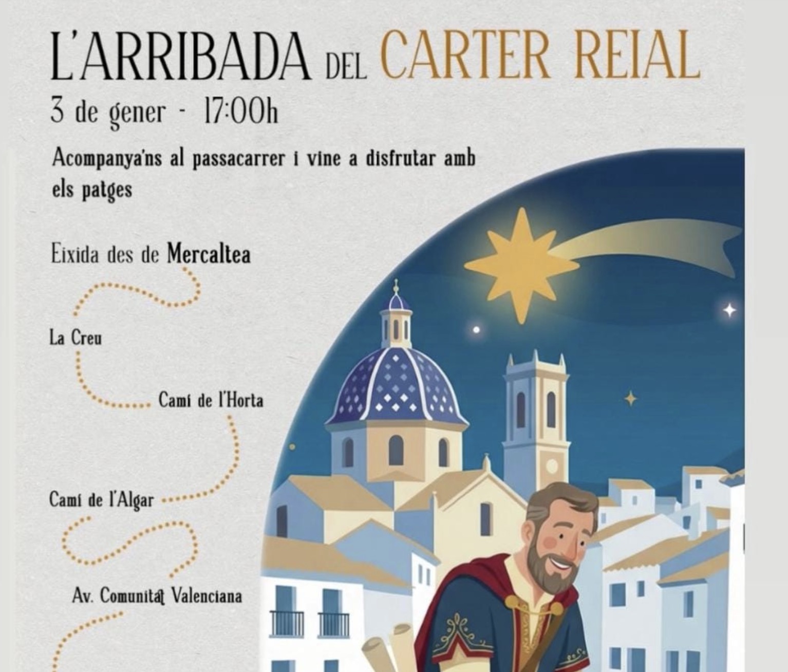 El Cartero Real llenará Altea de magia y tradición el 3 de enero