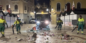 Limpieza recoge cerca de 400.000 kilos de residuos los días de Navidad y Año Nuevo