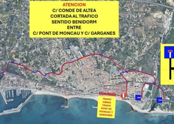 Altea anuncia una restricción del tráfico por obras en la calle Conde de Altea