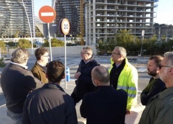 Benidorm avanza en las obras de la instalación solar fotovoltaica del aparcamiento de Poniente