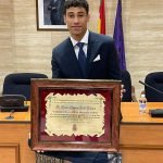 Kevin Koffi tras ser nombrado Ciudadano Honorario de Utiel.