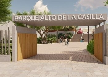 Recreación virtual de la entrada al parque.